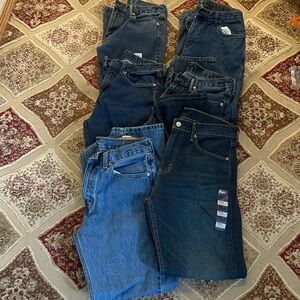 Bundle of 5 pairs of 32x32  Men Levis’ Jeans and Land’s End -Offers welcome!